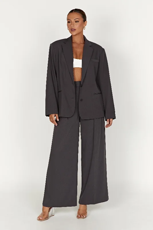 Simone Oversized Blazer - Charcoal