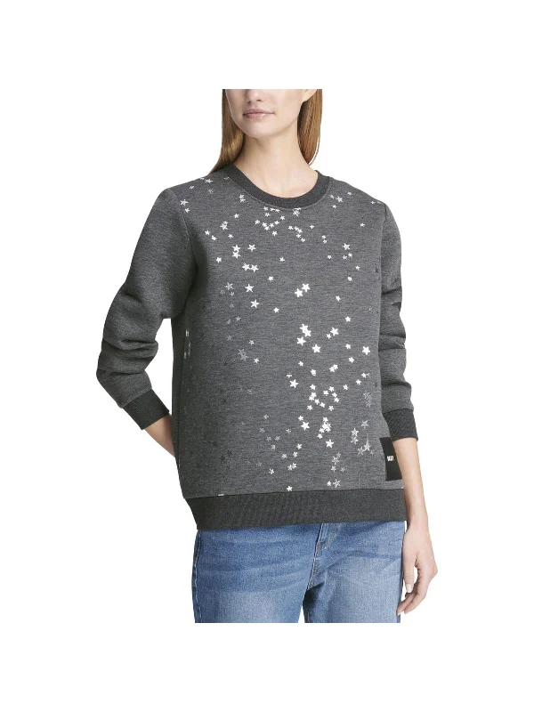 Womens Casual Star Print Sweatshirt