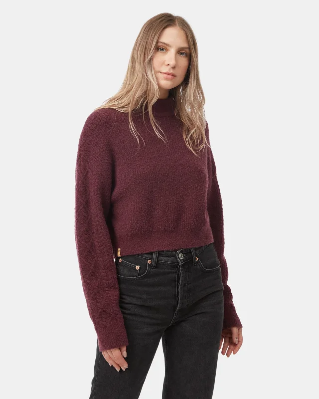 Highline Fuzzy Cable Sleeve Sweater