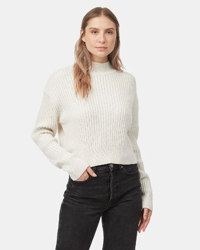 Highline Rib Cropped Mock Neck