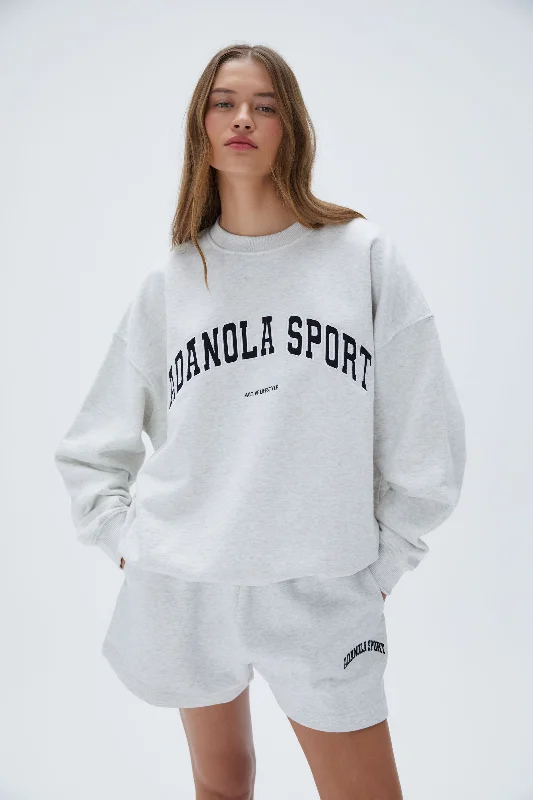 AS Oversized Sweatshirt - Light Grey Melange