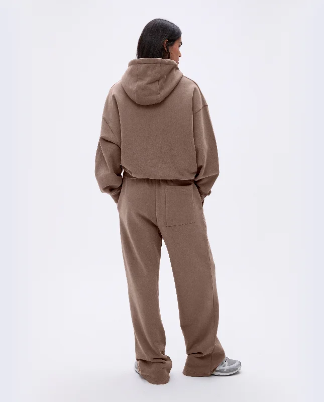 Retro Relaxed Hoodie - Pebble Brown/Marshmallow White