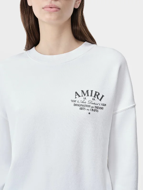 WOMEN - WOMEN'S AMIRI ARTS DISTRICT CREW - White