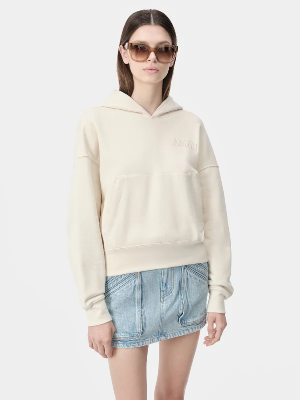 WOMEN - WOMEN'S AMIRI EMBROIDERED HOODIE - Alabaster