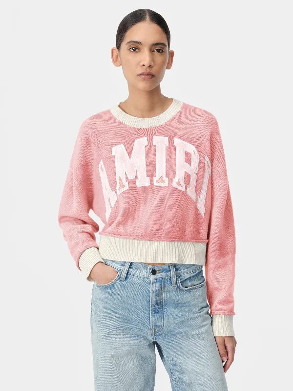 WOMEN - WOMEN'S AMIRI VINTAGE CASHMERE CREW - Flamingo Pink