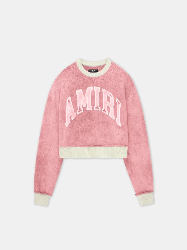 WOMEN - WOMEN'S AMIRI VINTAGE CASHMERE CREW - Flamingo Pink