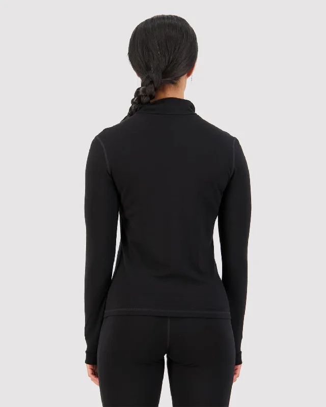 Cascade Merino Flex 1/4 Zip - Black