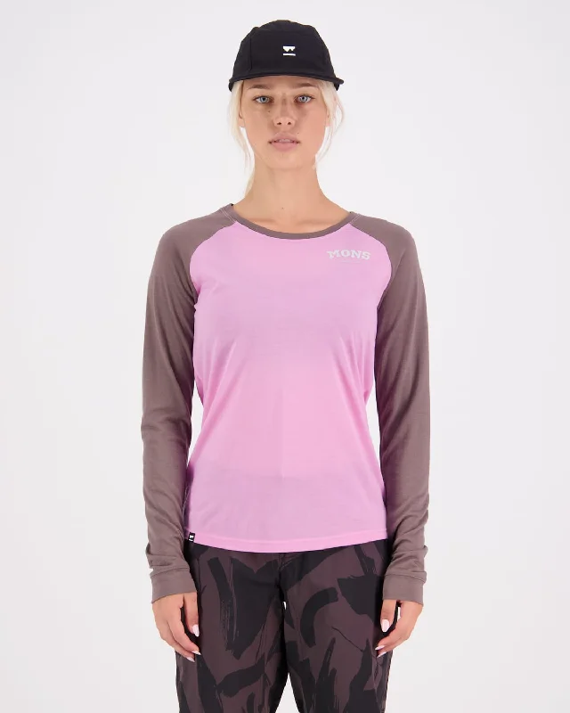 Icon Merino Air-Con Raglan - Pop Pink / Iron