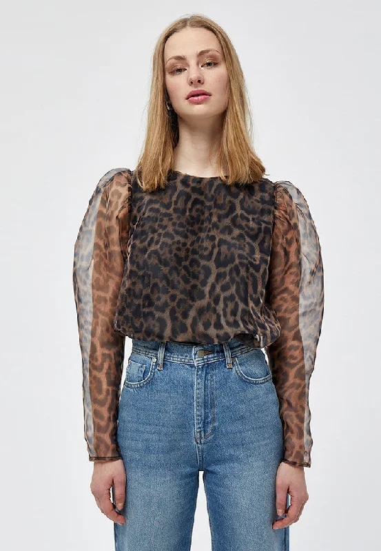 MSAria blouse - Dark Leo Print