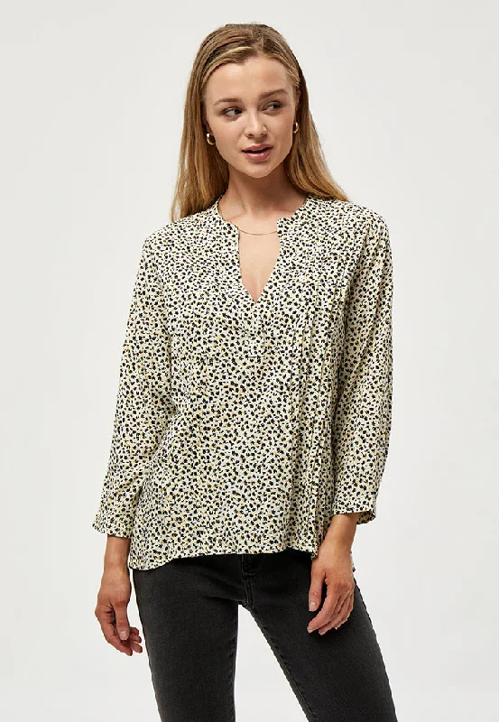 Caisa Blouse - Seedpearl Cream Print