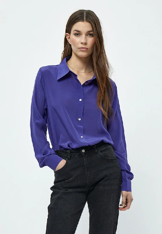 MSCaty Silk Shirt - Royal Blue