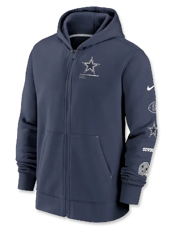 Dallas Cowboys NFL Official ""Team Marks"" Burpee Full Zip Hood