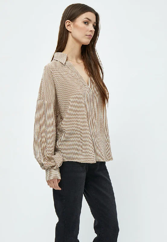 Daphnea Blouse - SLATE BROWN ST