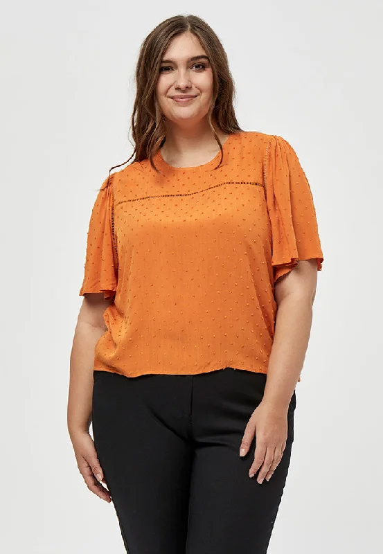 Faith Blouse Curve - Peach Caramel