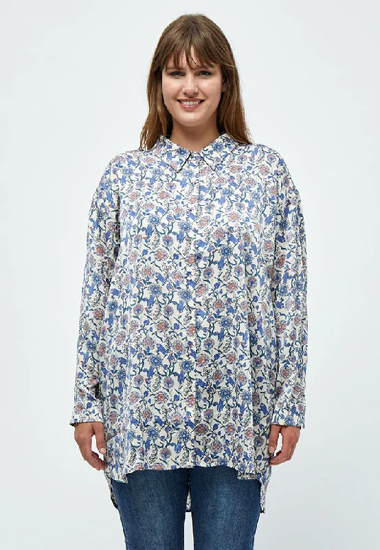 Fione Shirt Curve - Almond Milk Print