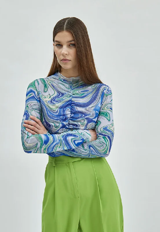 MSJamia Long Sleeve T-Shirt - Lime Green Swirl PR