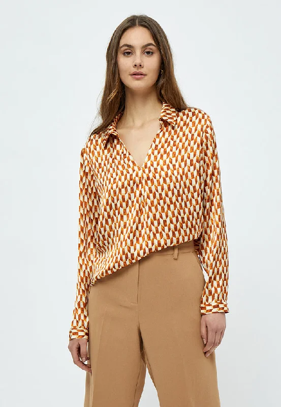 MSKassaria GRS Blouse - Desert Sand Graphic Print