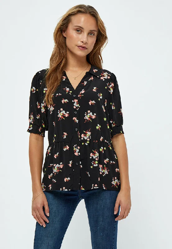 MSMaddy Shirt - Black Flower Print