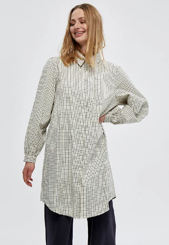 MSNema Shirtdress - Broken White Checked