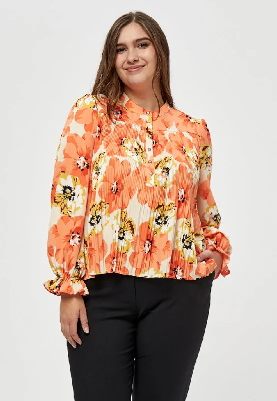 Rija Blouse Curve - Sandshell Print