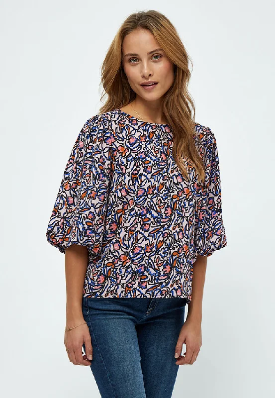 MSSelia Blouse - Ash Rose Print