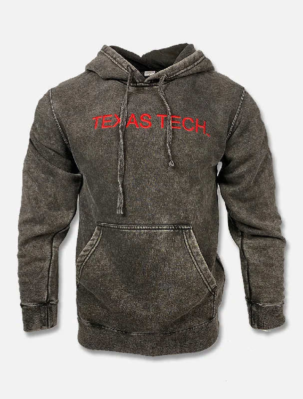 Texas Tech Red Raiders ""Acid Rock"" Red Embroidered Mineral Wash Hoodie