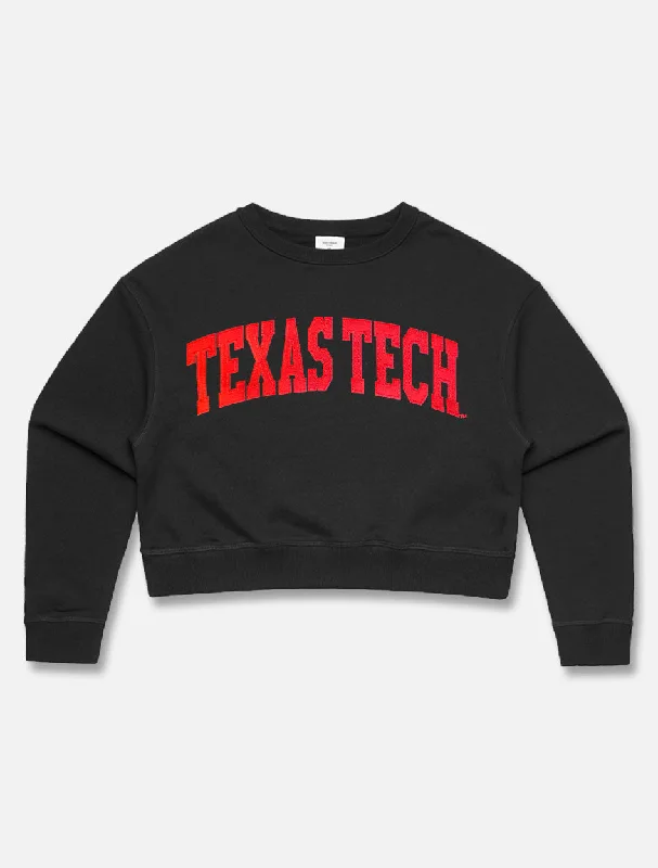 Texas Tech Red Raiders ""Finely Finished Arch Twill "" Crop Sweat Shirt