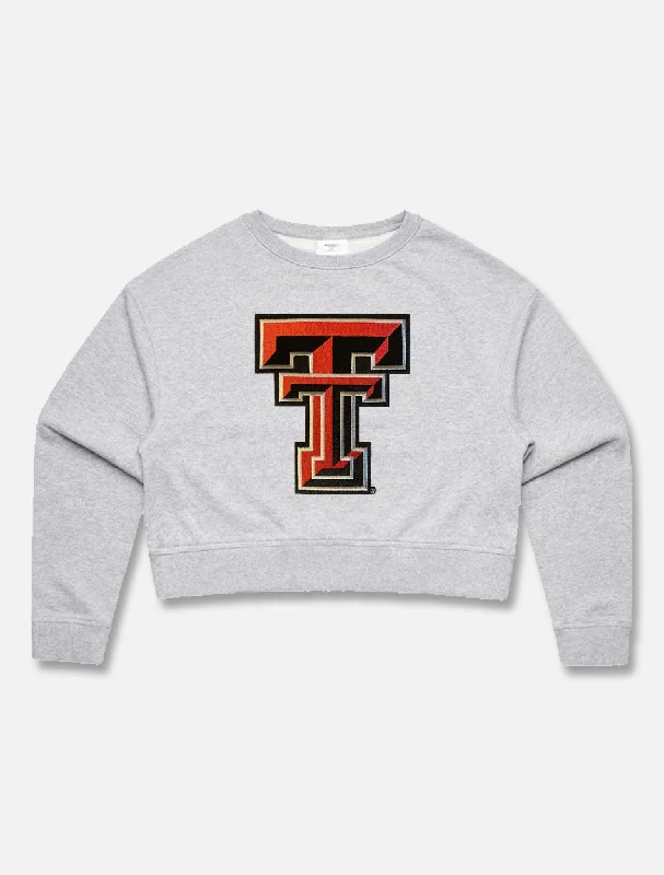 Texas Tech Red Raiders ""Finely Finished Double T"" Crop Sweatshirt