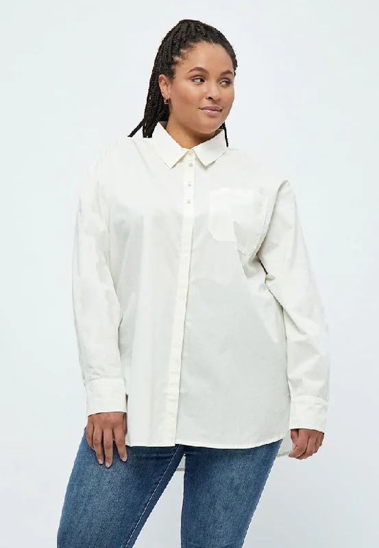 Thelma Pearl Shirt Curve - Gardenia