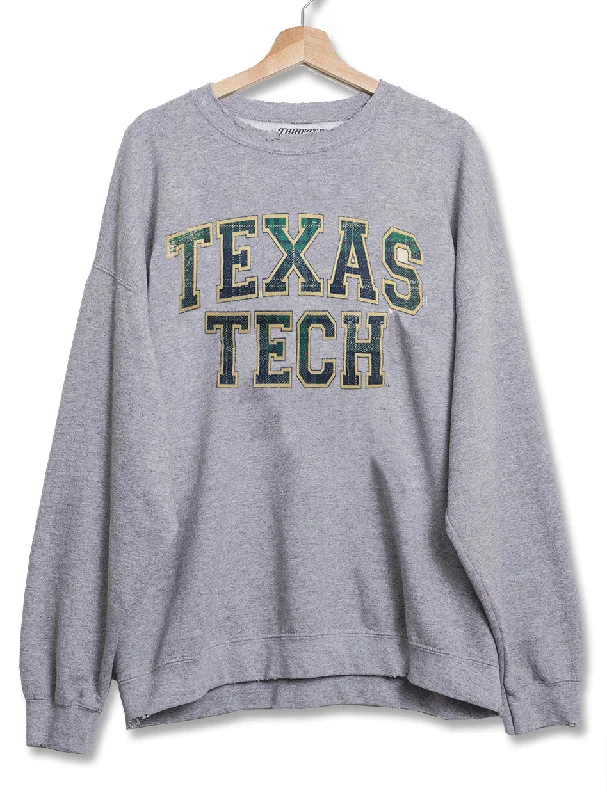 Livy Lu Texas Tech ""Plaid Arch"" Thrifted Sweatshirt