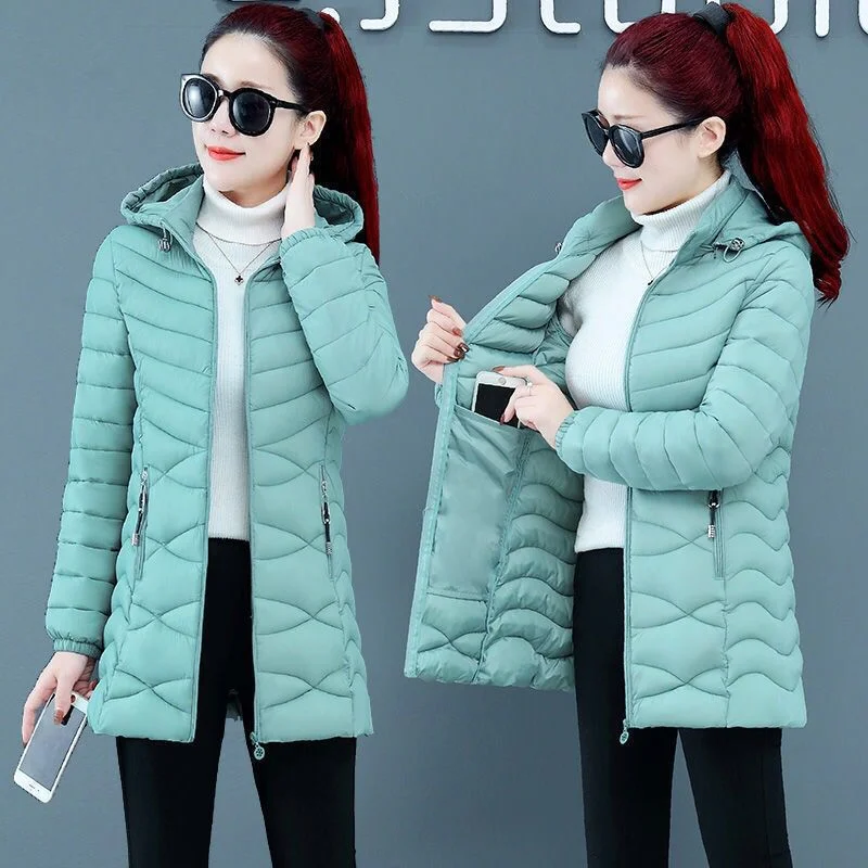 Autumn Winter Ultra-Light Thin Down  Waterproof Coat for Women - Slim Short Hooded Parka Jacket, Warm Women's Outerwear Clothing.