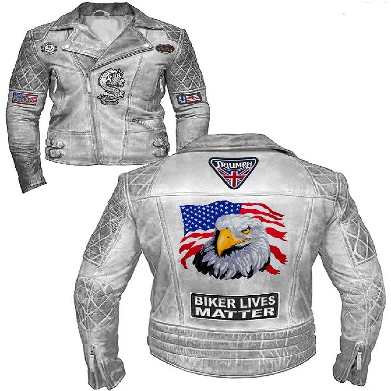 Cafe Racer American Eagle Leather Jacket