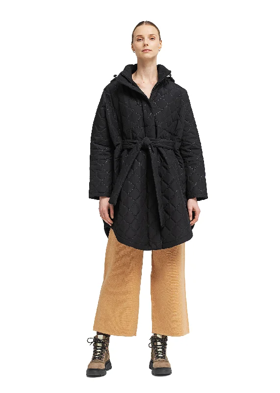 Quilted Bris Poncho - New Black