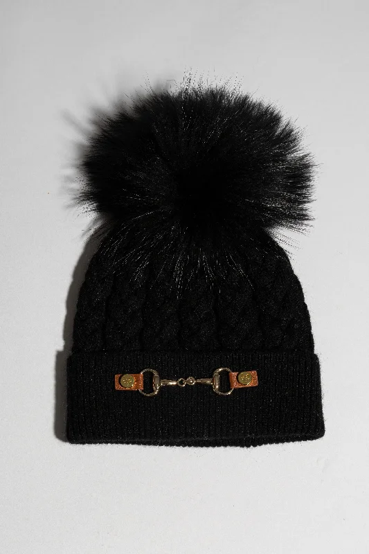 Burley Pom Pom Hat - Black