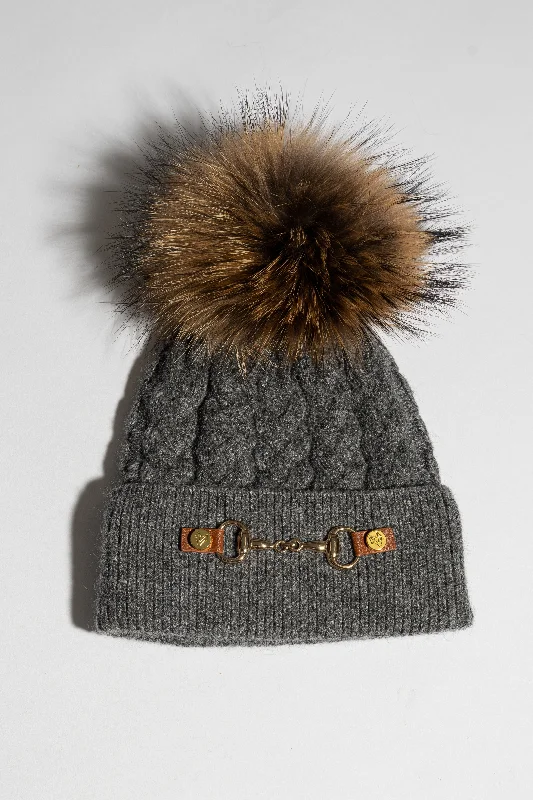 Burley Pom Pom Hat - Charcoal