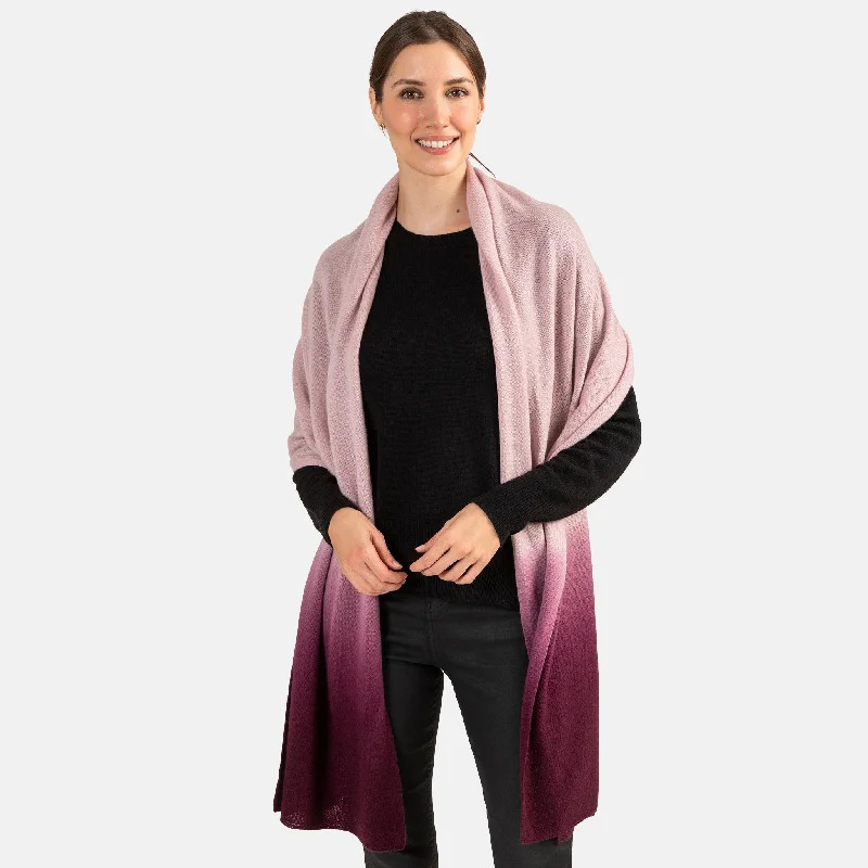 Cashmere Jersey Dip Dye Travel Wrap