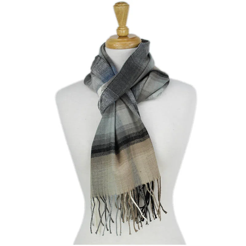 Gradual Color Cashmere Feel Scarf 12-pack Gery CM49