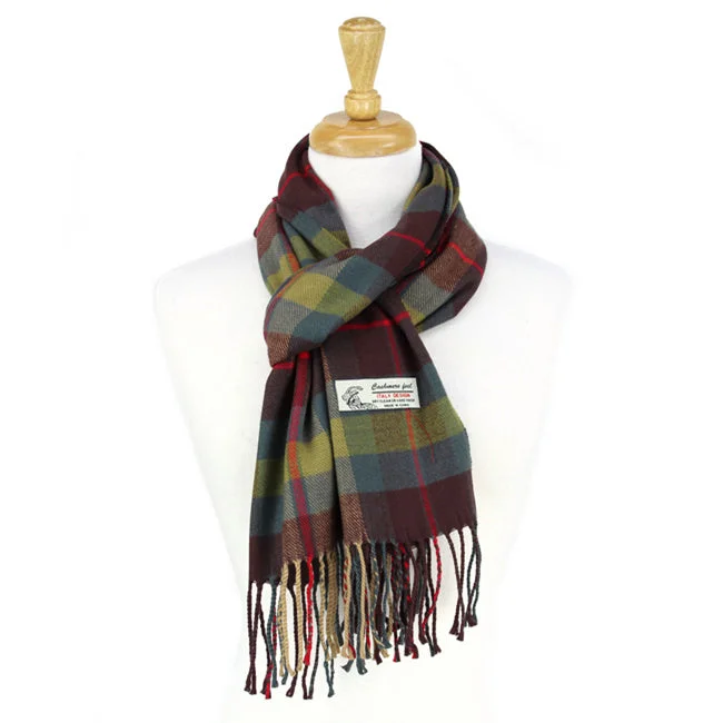 Plaid Cashmere Feel Scarf 12-pack, CM35