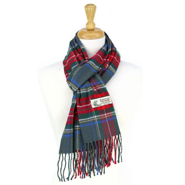 Plaid Cashmere Feel Scarf 12-pack Olive CM28-7