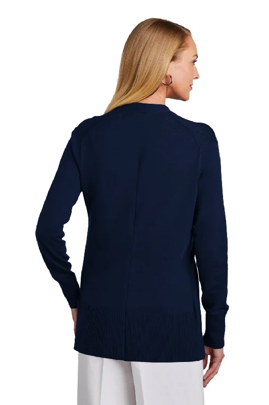 Brooks Brothers Womens Long Sleeve Cardigan Sweater - Navy Blue