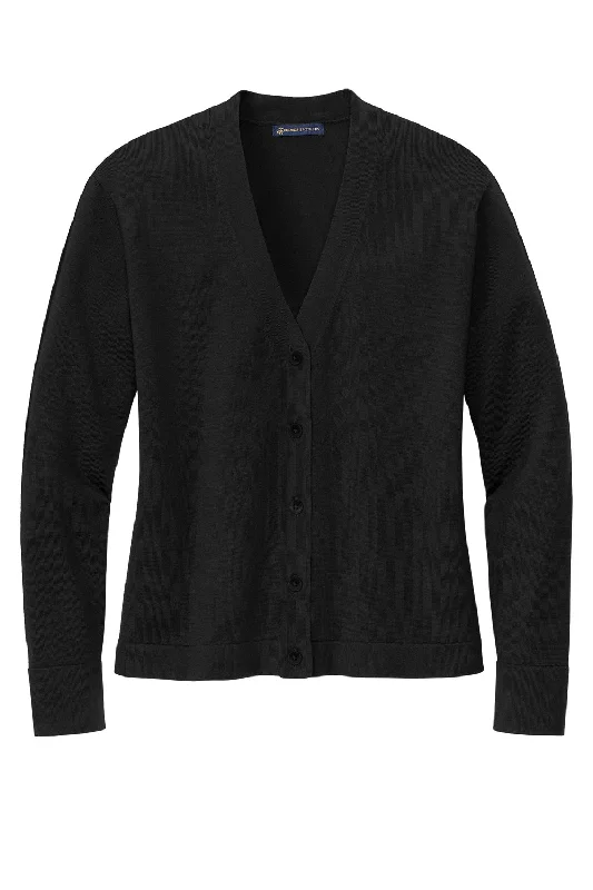 Brooks Brothers Womens Long Sleeve Cardigan Sweater - Deep Black