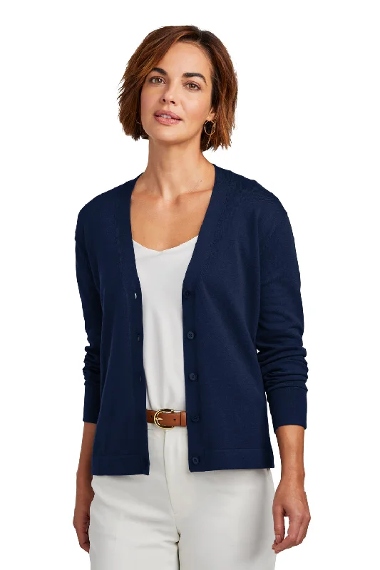 Brooks Brothers Womens Long Sleeve Cardigan Sweater - Navy Blue