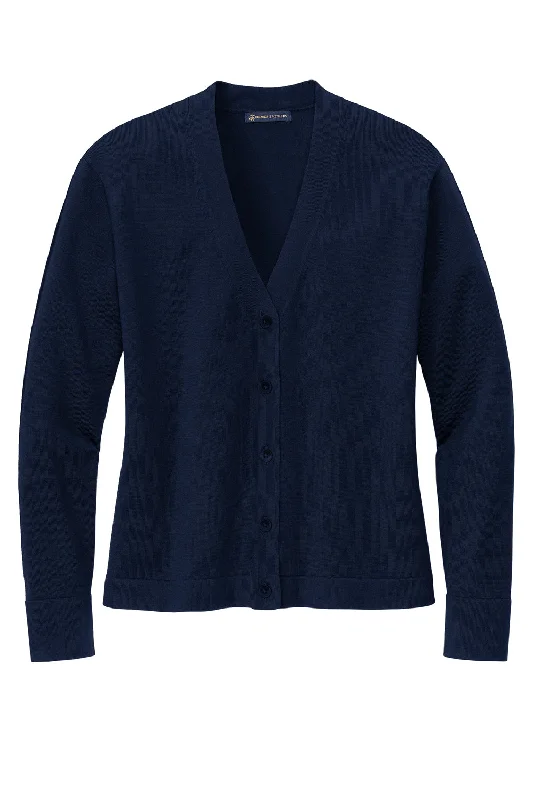 Brooks Brothers Womens Long Sleeve Cardigan Sweater - Navy Blue