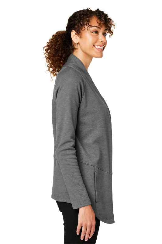 Devon & Jones Womens New Classics Charleston Cardigan Sweater - Graphite Grey Melange