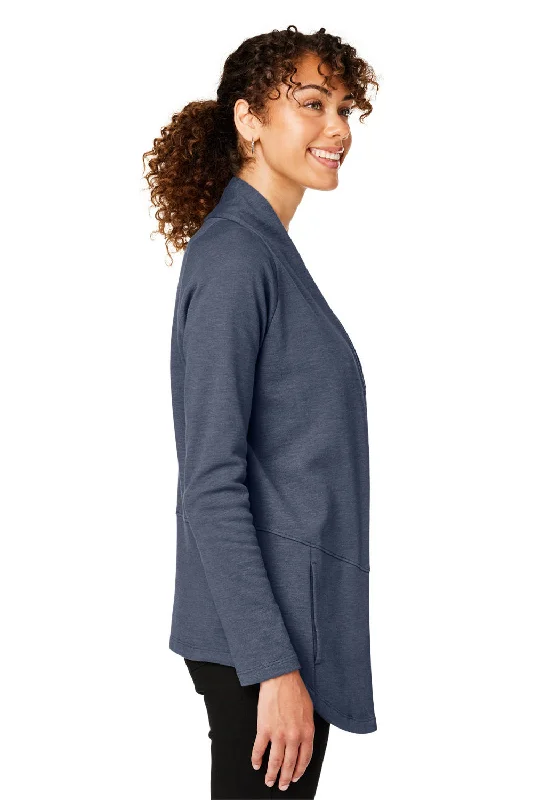 Devon & Jones Womens New Classics Charleston Cardigan Sweater - Navy Blue Melange