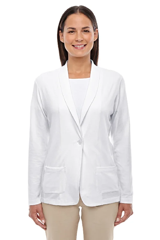 Devon & Jones Womens Perfect Fit Cardigan Sweater - White