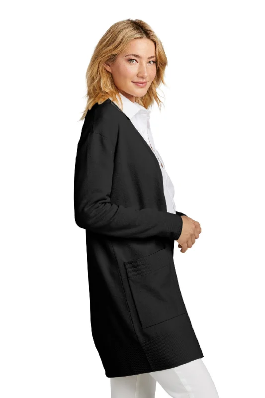 Mercer+Mettle Womens Open Front Cardigan Sweater - Deep Black