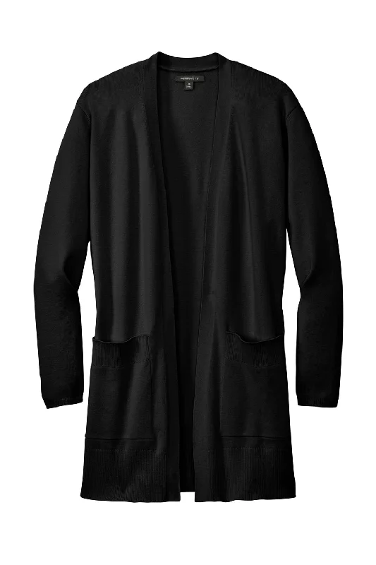 Mercer+Mettle Womens Open Front Cardigan Sweater - Deep Black