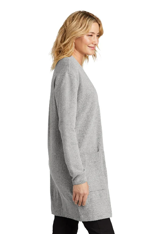 Mercer+Mettle Womens Open Front Cardigan Sweater - Heather Gusty Grey