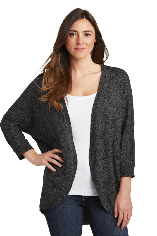 Port Authority Womens Long Sleeve Cocoon Sweater - Black Marl